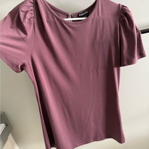 Express Dusty Rose Puff Sleeve Blouse
